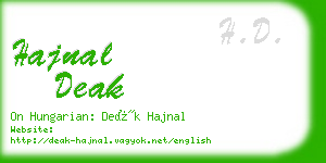 hajnal deak business card